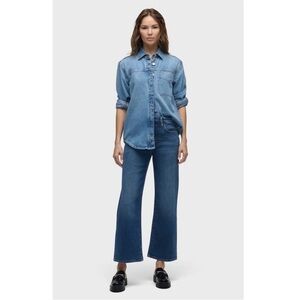 Hudson Rosalie Rud High Rise Kick Flare Crop Jeans Medium Wash Stretch Denim 30